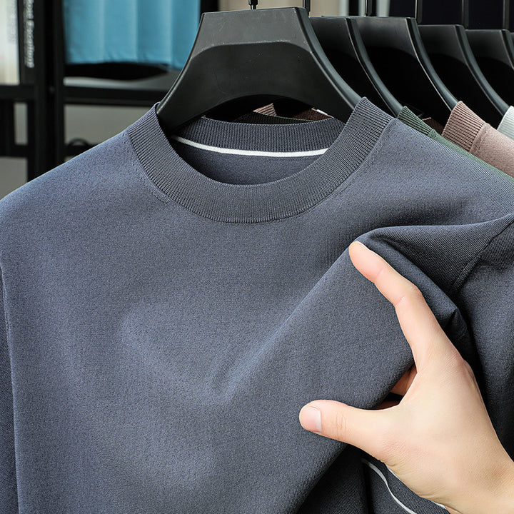 Herren atmungsaktives Langarm-Oberteil aus hochwertigem Baumwollmix Aliams