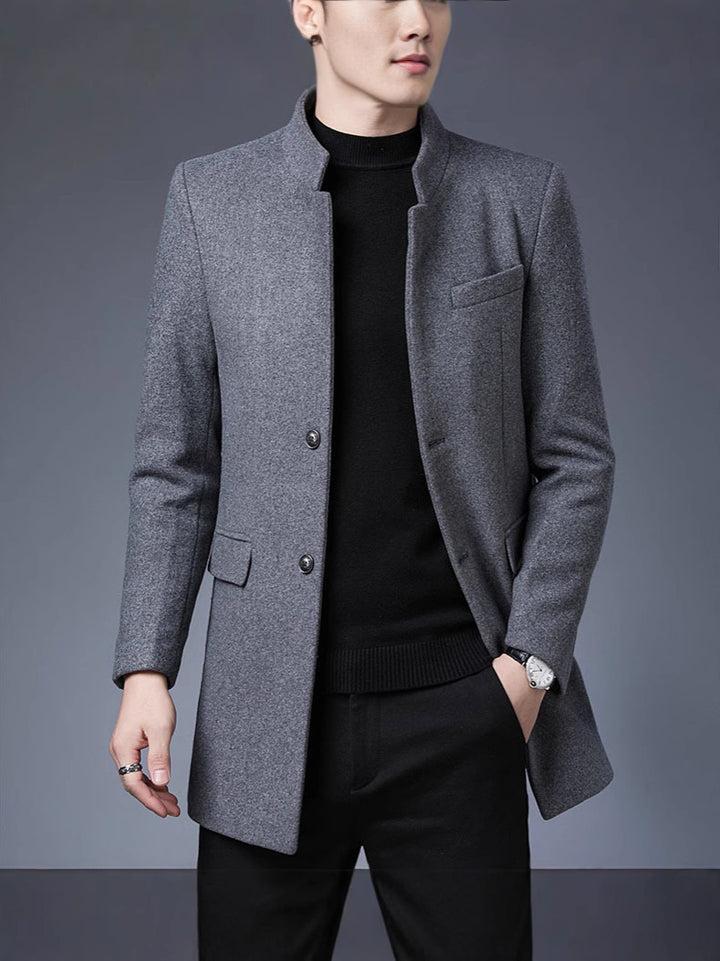 Herren eleganter Wollmantel Aliams