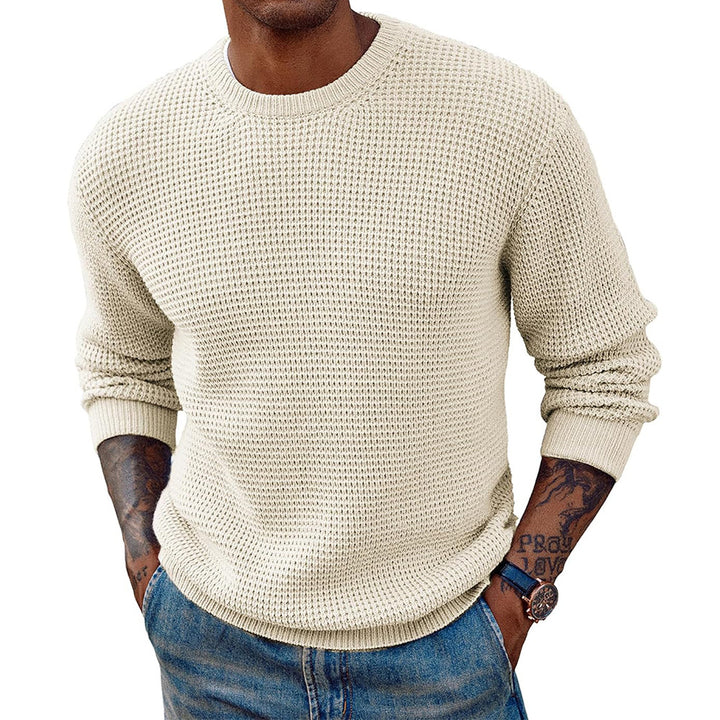 Herren Strukturierter Rundhals-Pullover Aliams
