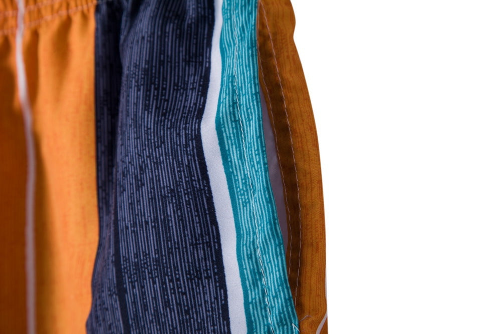 Herren Bunte Strandshorts mit elastischem Bund und Schnürung Aliams