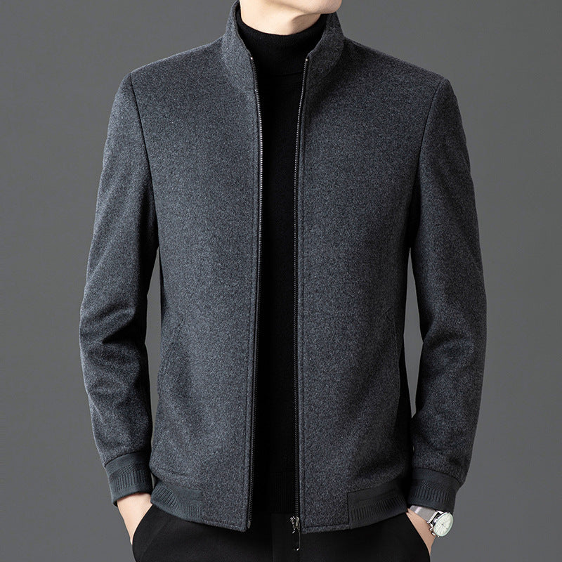 Herren elegante Jacke mit hochgeschlossenem Kragen Aliams
