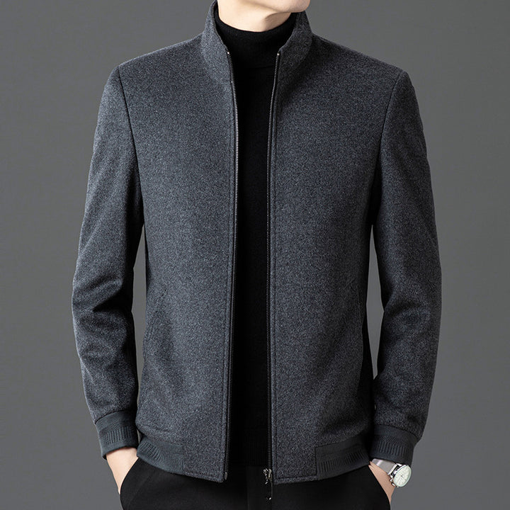Herren elegante Jacke mit hochgeschlossenem Kragen Aliams
