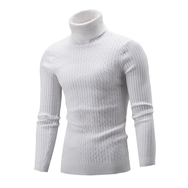 Herren rollkragen Pullover mit Zopfmuster Aliams