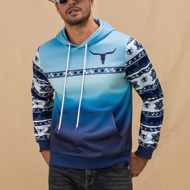 Herren Kapuzenpullover mit modernem Tribal-Muster Aliams