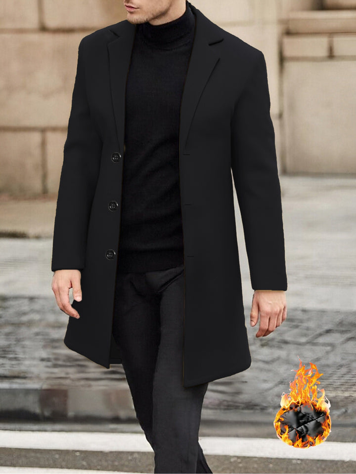 Herren klassischer und stilvoller Wollmantel Aliams