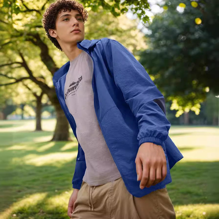 Herren Atmungsaktive Outdoor-Jacke mit Wasserabweisender Beschichtung Aliams