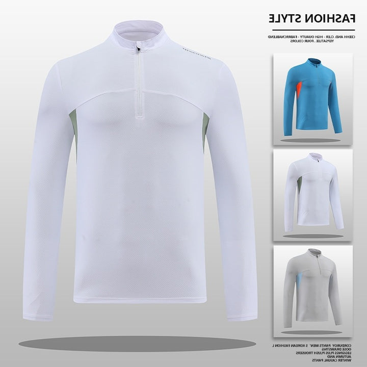 Herren Funktions-Thermoshirt mit Stehkragen und Reißverschluss Aliams