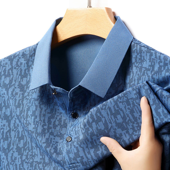 Herren Poloshirt mit strukturiertem Gewebe und modernem Kragen Aliams