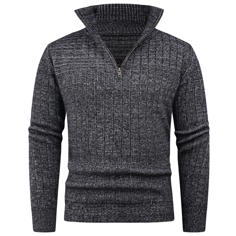 Herren eleganter Rollkragenpullover mit modernem Zopfdesign Aliams
