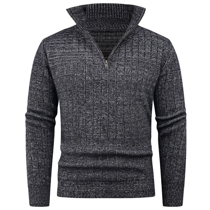 Herren eleganter Rollkragenpullover mit modernem Zopfdesign Aliams