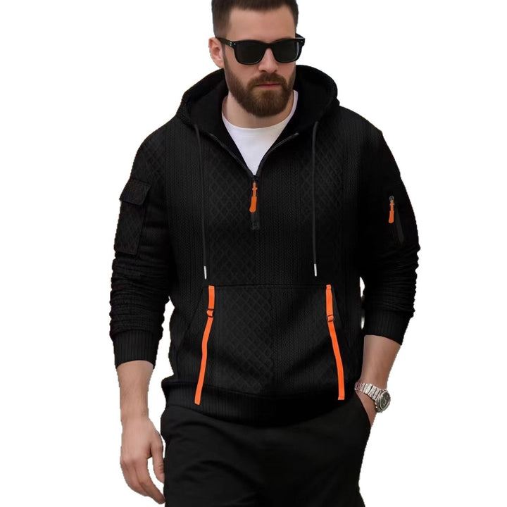 Herren sportlicher Kapuzenpullover mit innovativem Strukturdesign Aliams