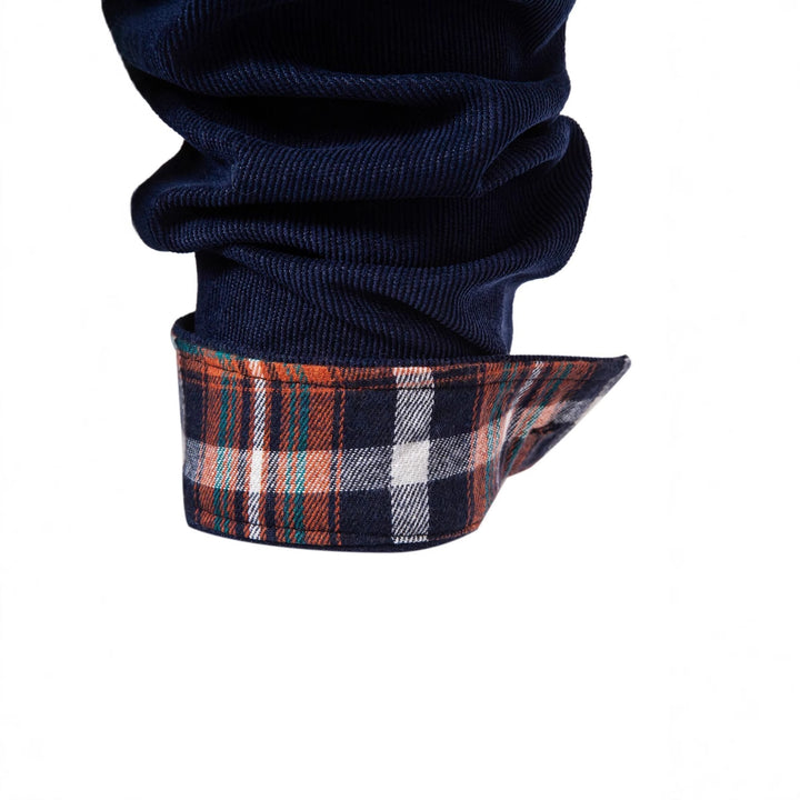 Herren Cordhemd mit modischem Karomuster und bequemer Passform Aliams