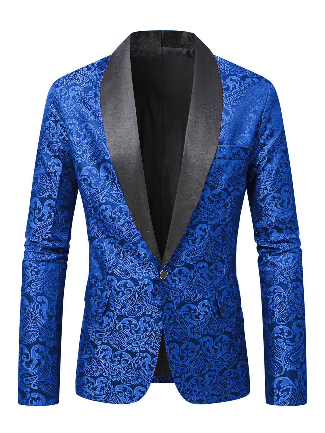 Herren eleganter Pailletten-Blazer mit Paisley-Muster Aliams