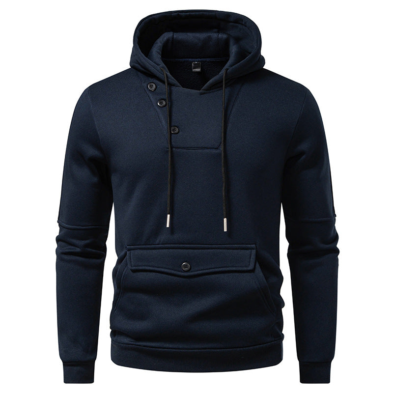 Herren Stylische Kapuzenpullover mit Knopfdetails Aliams