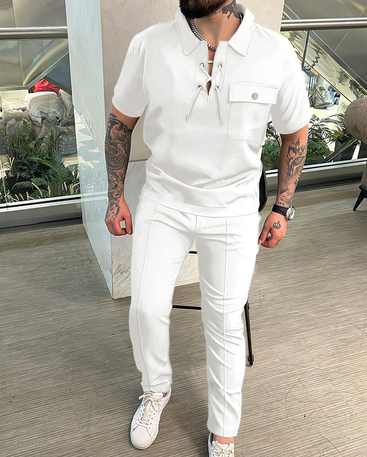 Herren entspannender Freizeitanzug mit hilfreichen Taschen Aliams