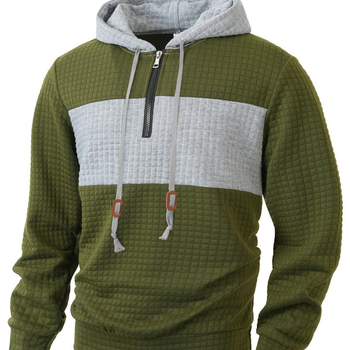 Herren Hoodie mit 1/4-Reißverschluss und strukturiertem Design Aliams