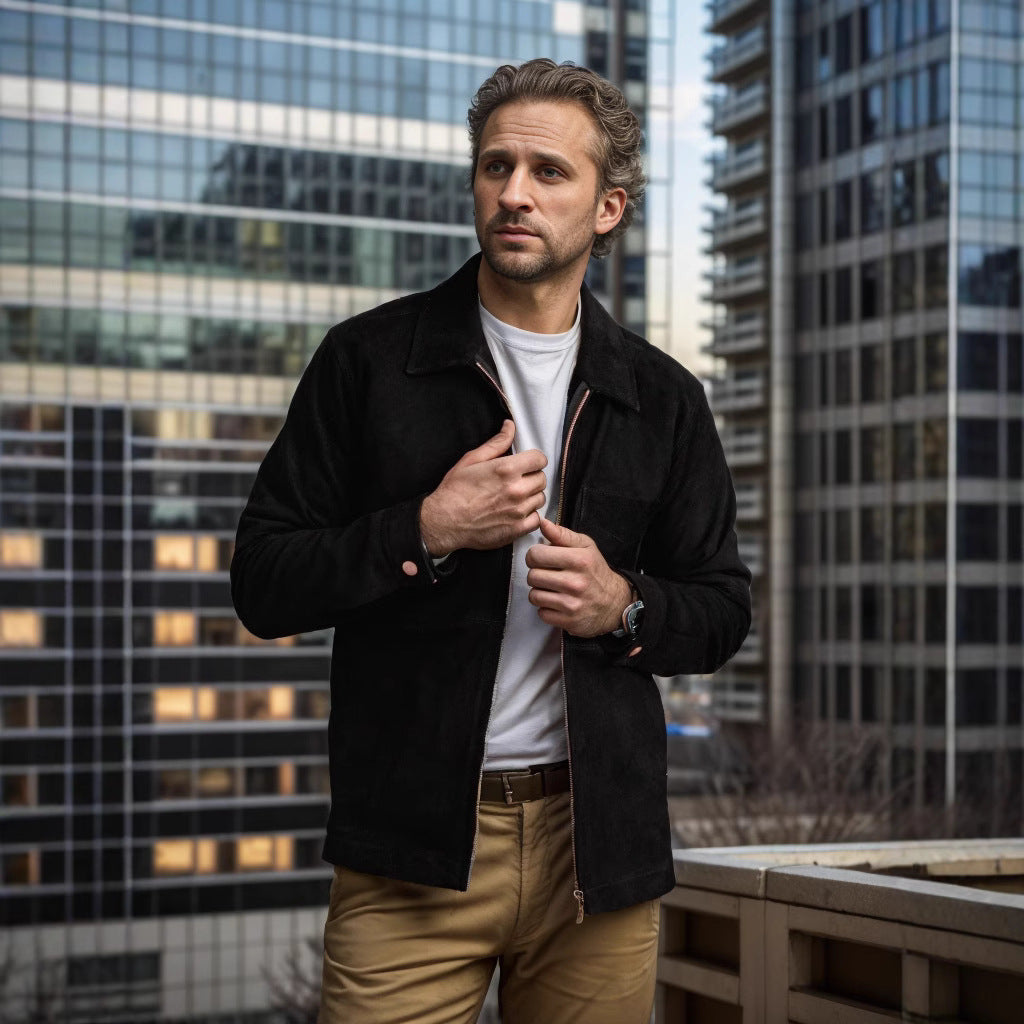 Herren schicke Suede-Jacke Aliams