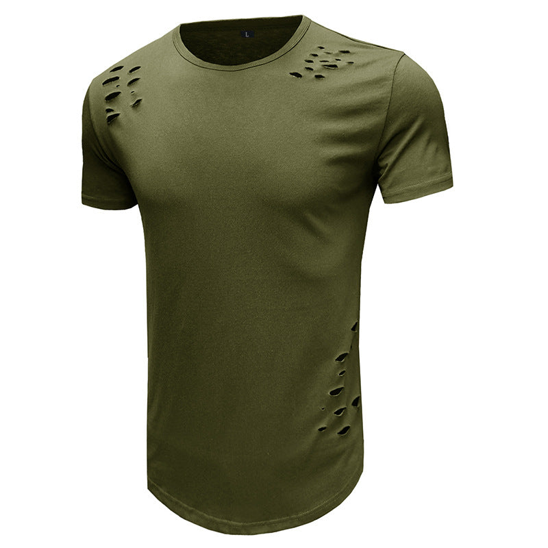 Herren Trendiges T-Shirt mit einzigartigen Cut-Outs Aliams