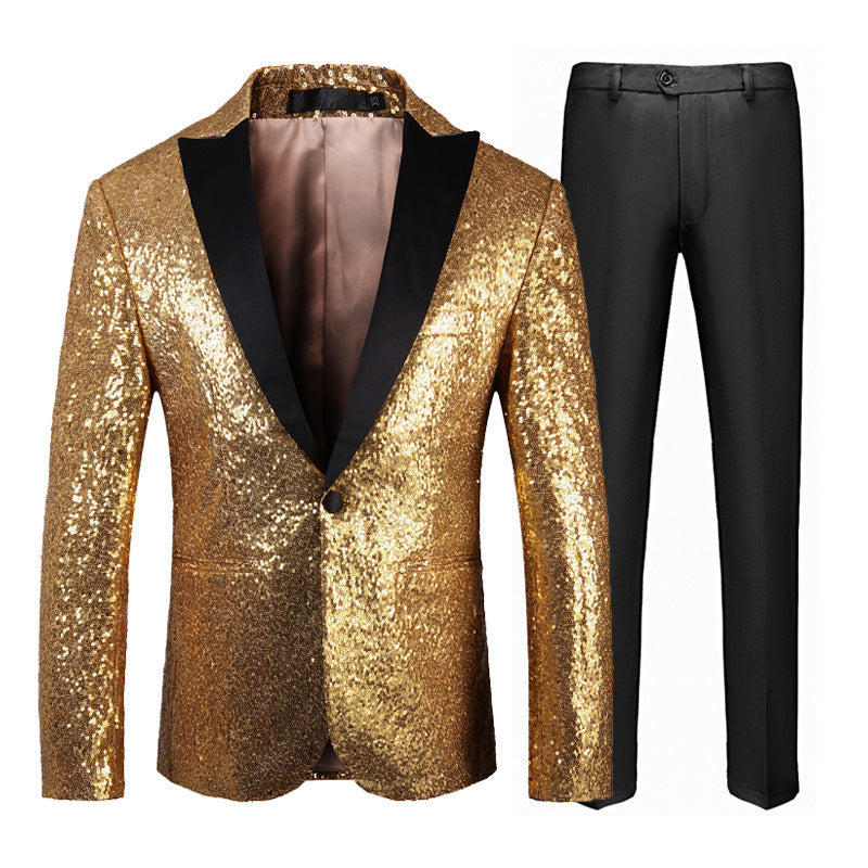 Herren Glitzerndes Smokingset mit elegantem Schnitt Aliams