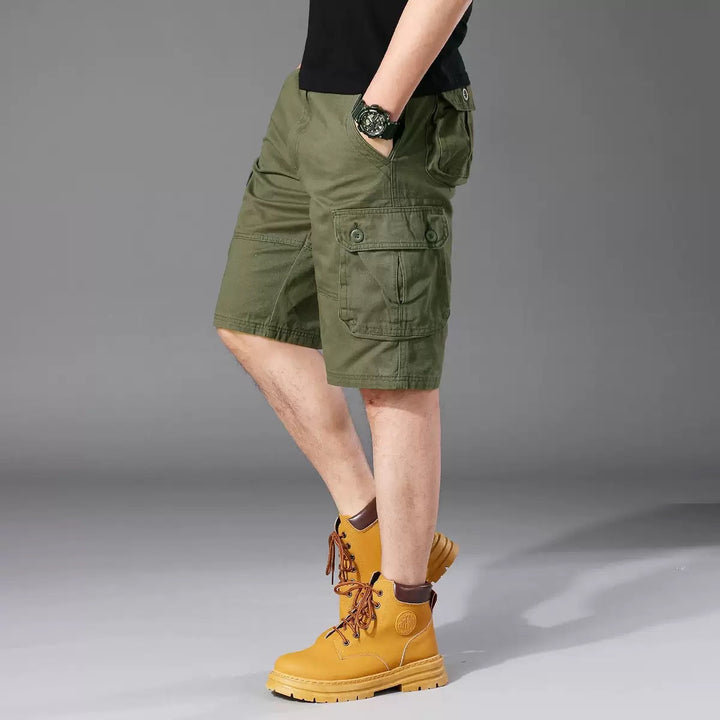 Herren Cargo-Shorts mit einer Vielzahl von praktischen Taschen und verstellbarem Bund Aliams