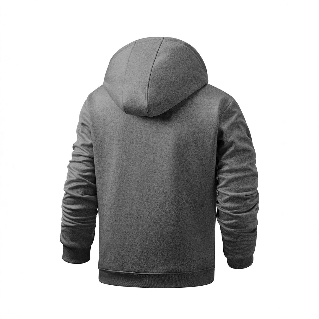 Herren gemütliche Fleecejacke mit Kapuze Aliams