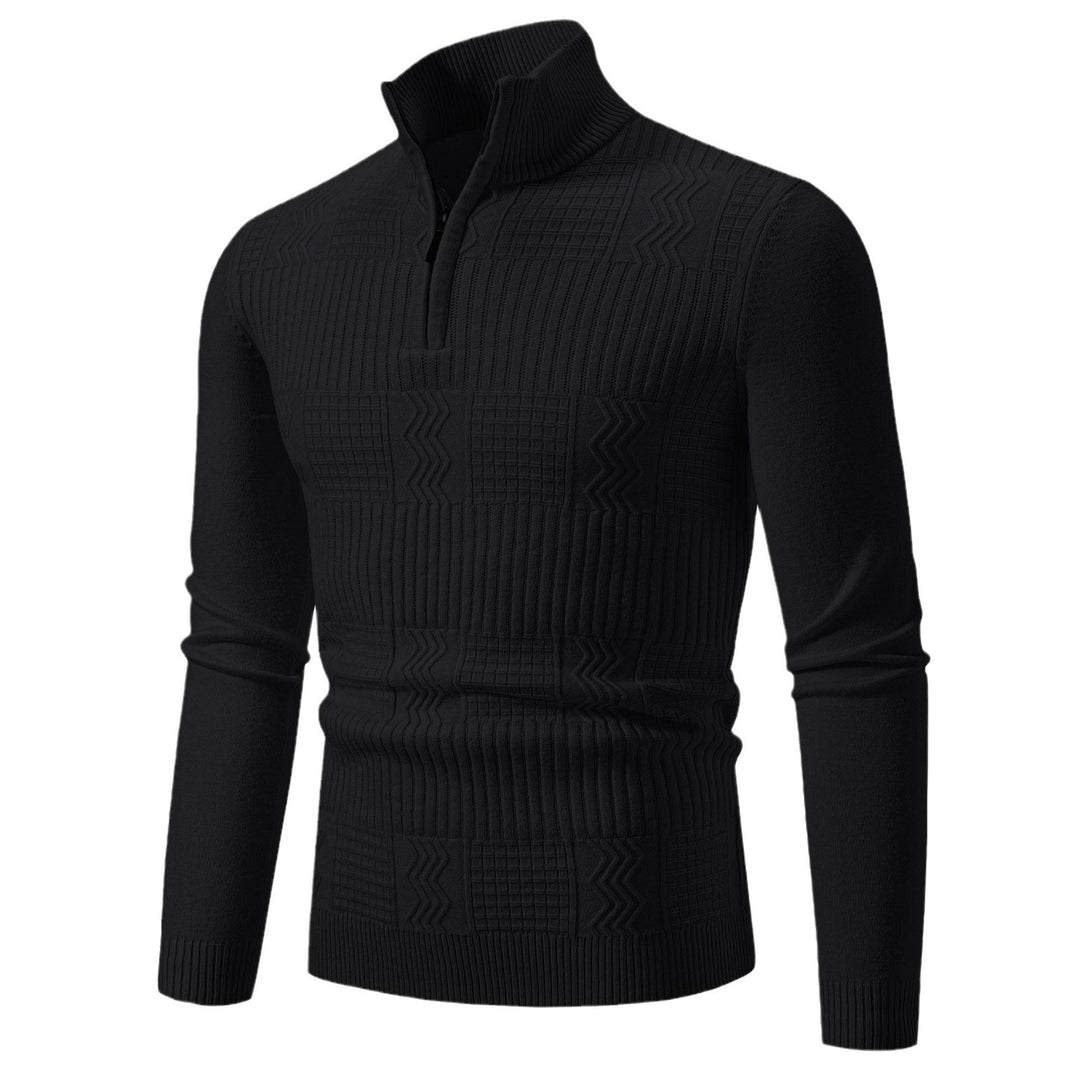 Herren Strickpullover mit modernem Stehkragen und strukturiertem Design Aliams