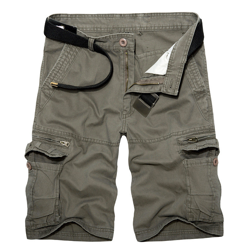 Herren Cargo-Shorts mit multifunktionalen Taschen und verstellbarem Gürtel Aliams