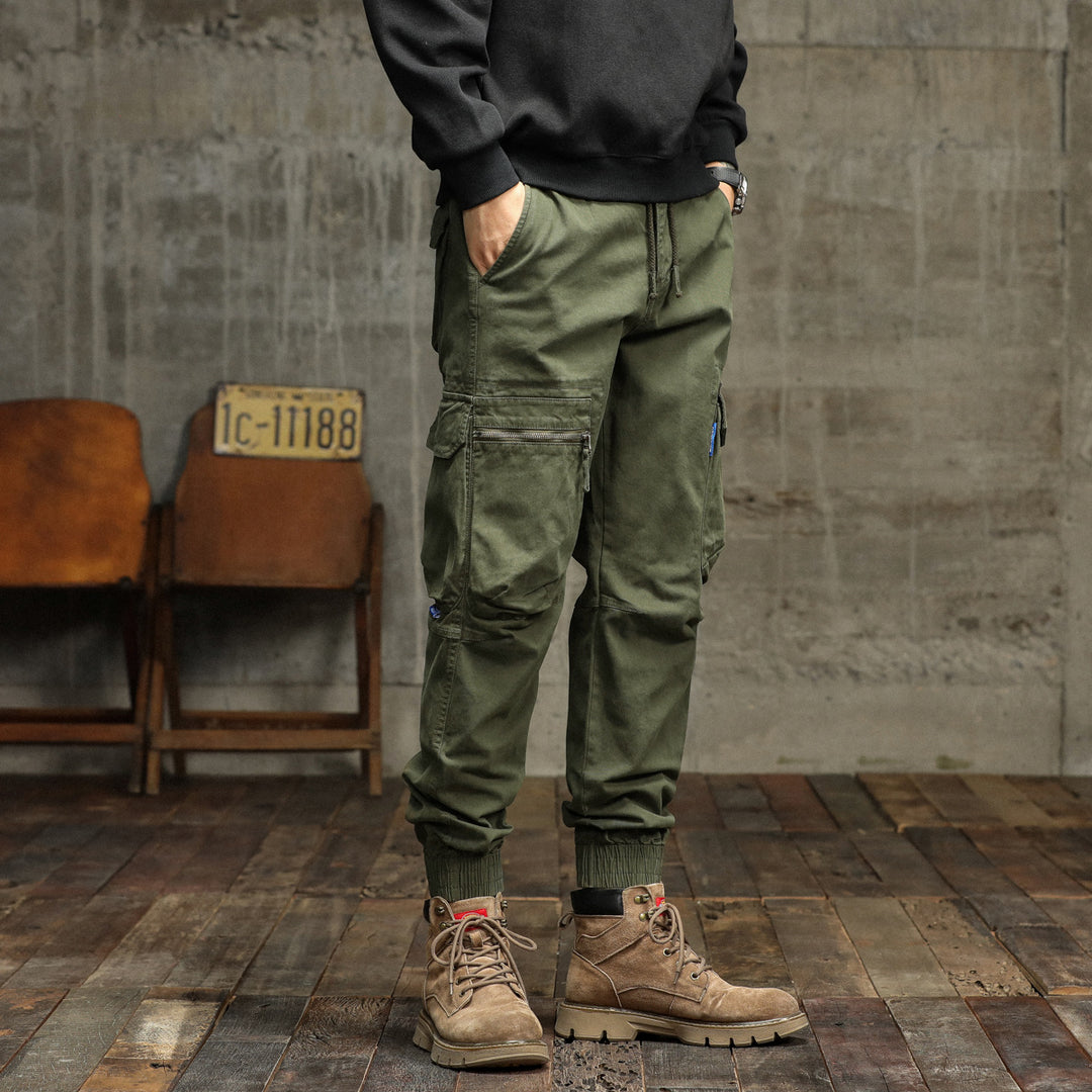 Herren Cargo-Pants mit funktionalen Taschen und elastischem Bund Aliams