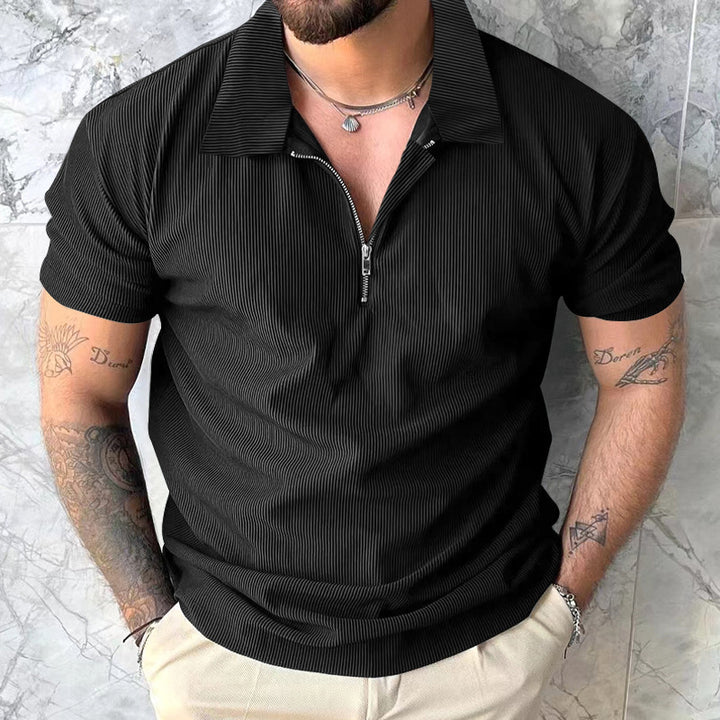 Herren Polohemd mit elegantem Reißverschluss Aliams
