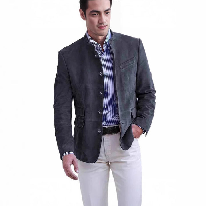 Herren elegante Wildlederjacke im modernen Design Aliams