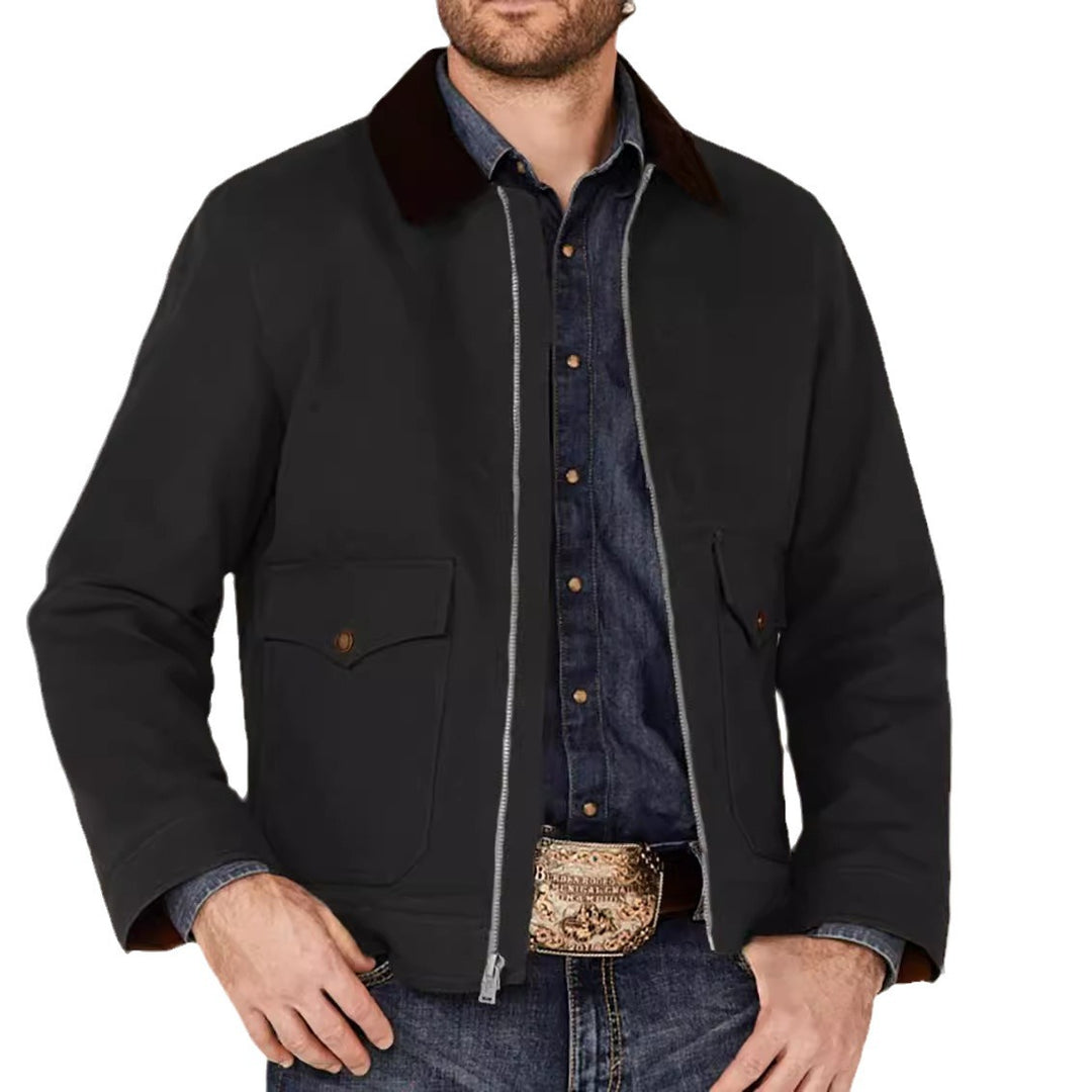 Herren rustikale Utility-Jacke mit praktischen Taschen Aliams
