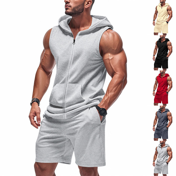 Herren Sportliche Tanktop und Shorts Set Aliams
