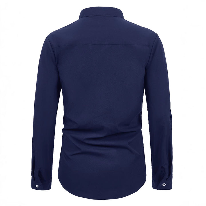 Herren Elegantes Kurzarmhemd mit asymmetrischem Design Aliams