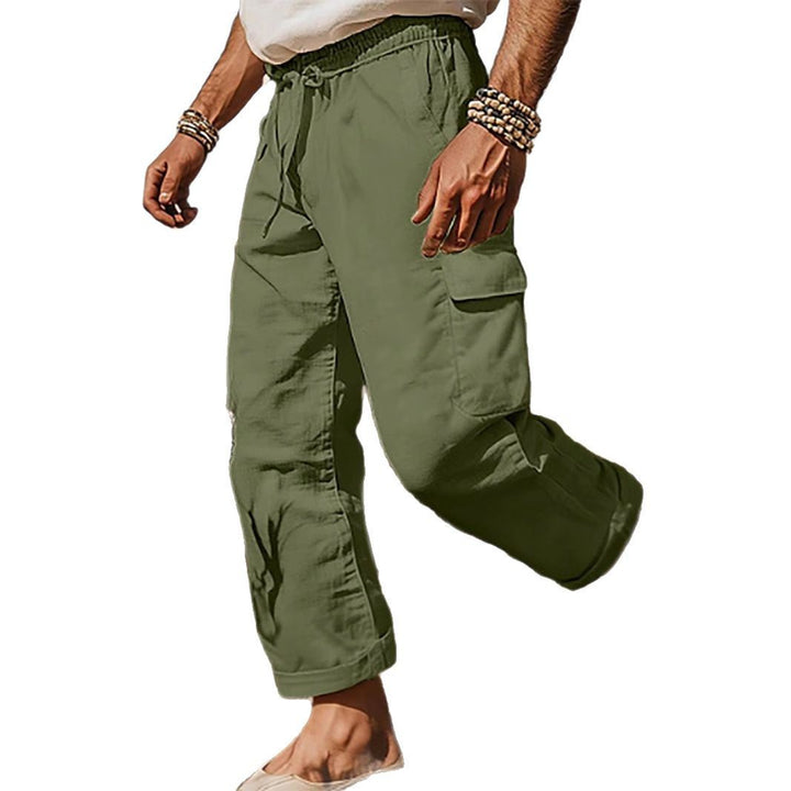 Herren Cargo-Hose mit vielseitigen Taschen und verstellbarem Bund Aliams