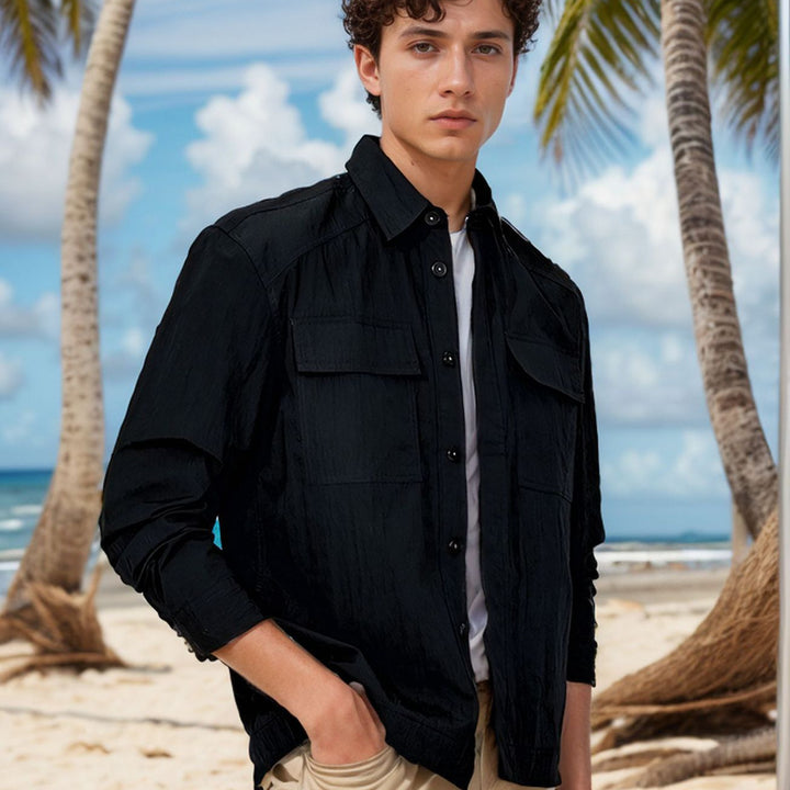 Herren praktische Freizeitjacke mit Brusttaschen und modernem Schnitt Aliams