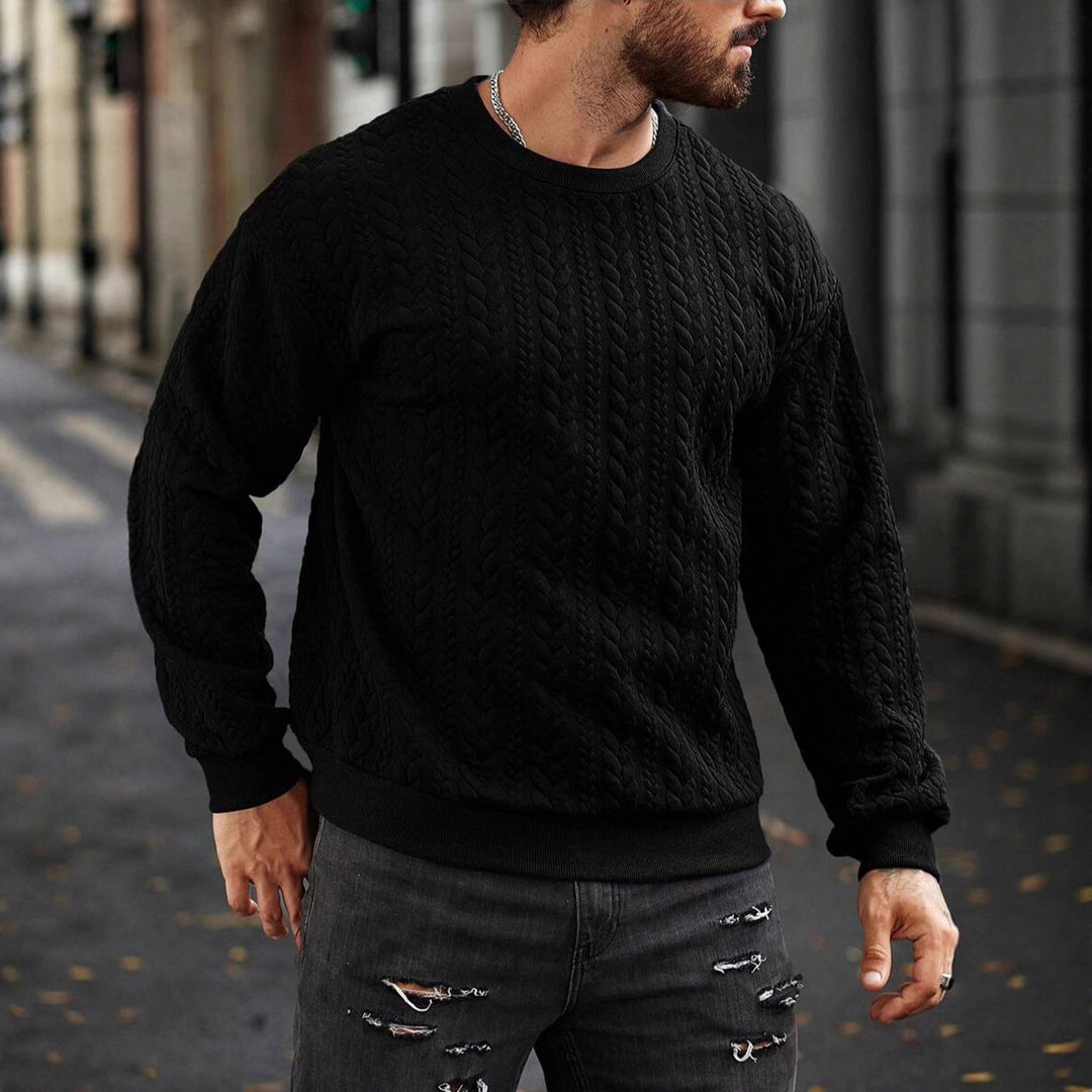 Herren Strickpullover mit strukturiertem Muster Aliams