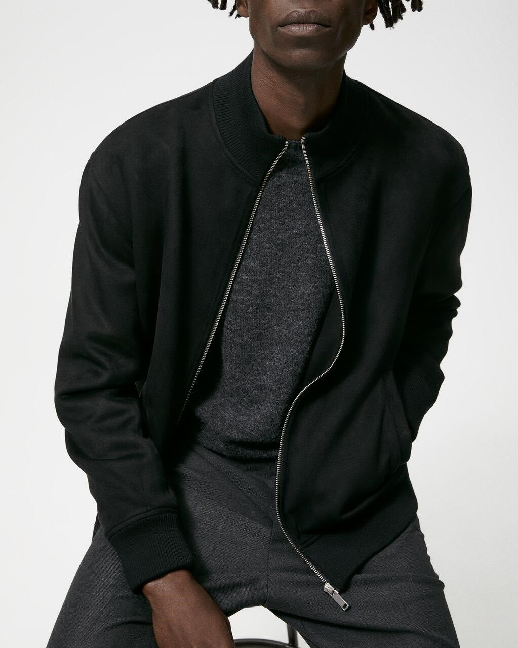 Herren elegante und kuschelige Bomberjacke Hedi-Mode