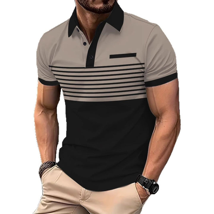 Herren Poloshirt mit modernem Streifendesign und stilvollen Akzenten Aliams