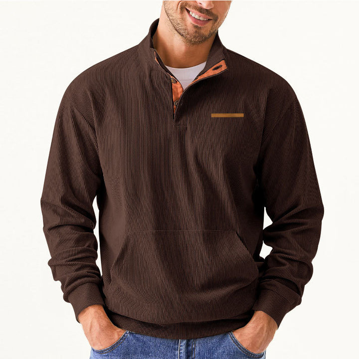 Herren Hochwertiger Pullover mit halbem Reißverschluss und komfortabler Passform Aliams