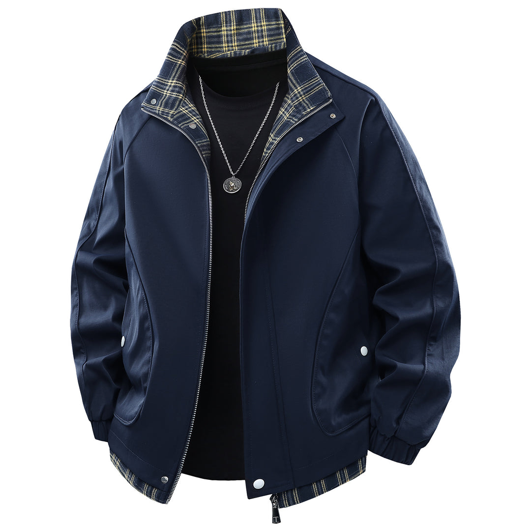 Herren Übergangsjacke mit robustem Außenmaterial und modischem Karomuster Aliams