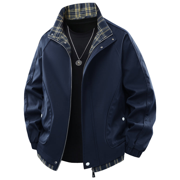 Herren Übergangsjacke mit robustem Außenmaterial und modischem Karomuster Aliams