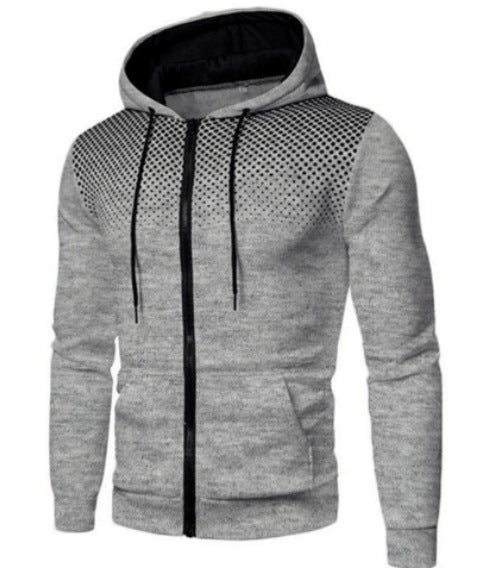 Herren sportlicher Kapuzenpullover mit innovativer Struktur und praktischen Reißverschlusstaschen Aliams