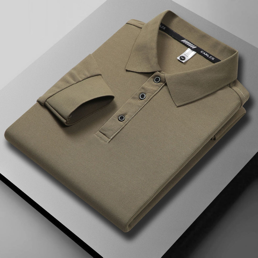 Herren atmungsaktives Piqué Poloshirt mit eleganter Knopfleiste Aliams