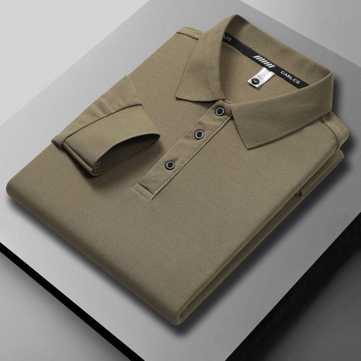 Herren atmungsaktives Piqué Poloshirt mit eleganter Knopfleiste Aliams