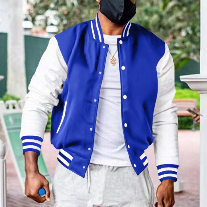 Herren varsity Jacke mit kontrastierenden Ärmeln und sportlichen Details Aliams
