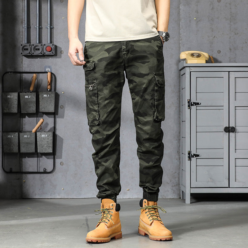 Herren Cargo-Hosen mit mehreren praktischen Taschen und elastischem Bund Aliams