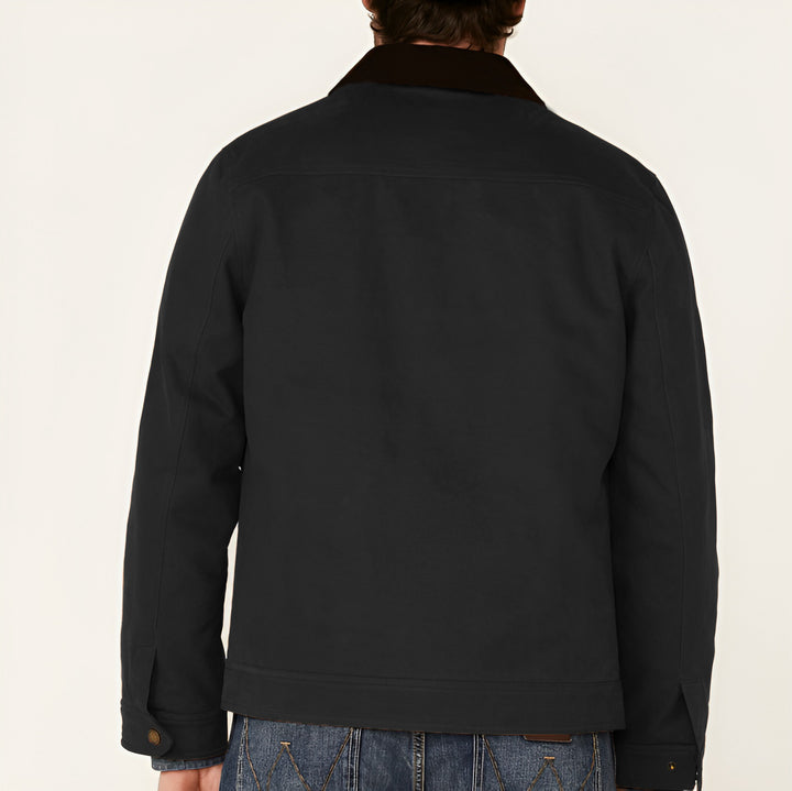 Herren robuste Baumwolljacke mit wärmemantellähnlichem Kragen Aliams