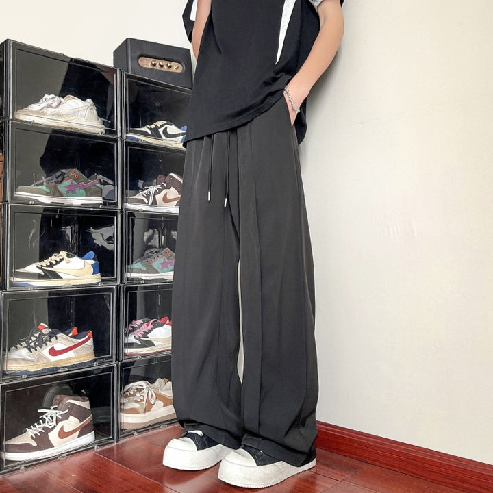 Herren elegante Freizeithose im stilvollem Schnitt mit elastischem Bund Aliams