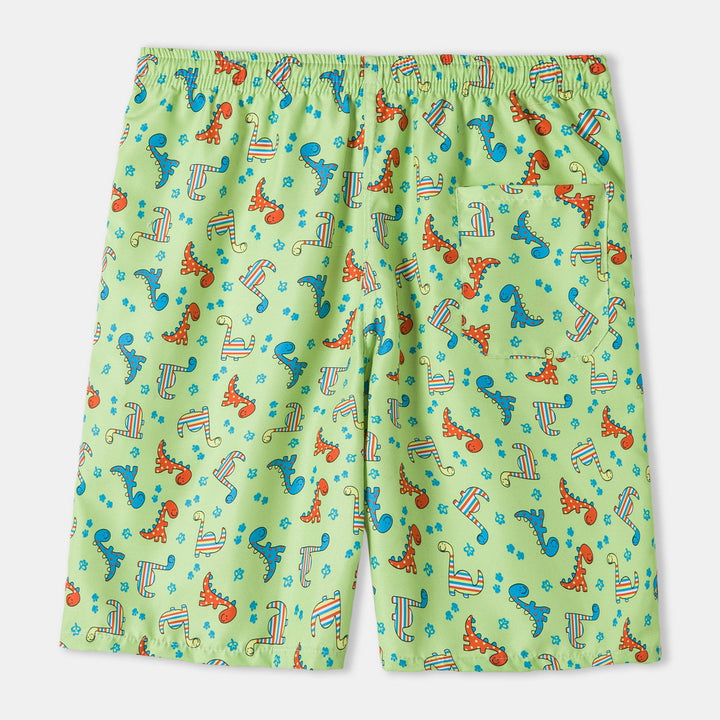 Herren Badeshorts mit verspieltem Dinosaurier-Motiv und elastischem Bund Aliams
