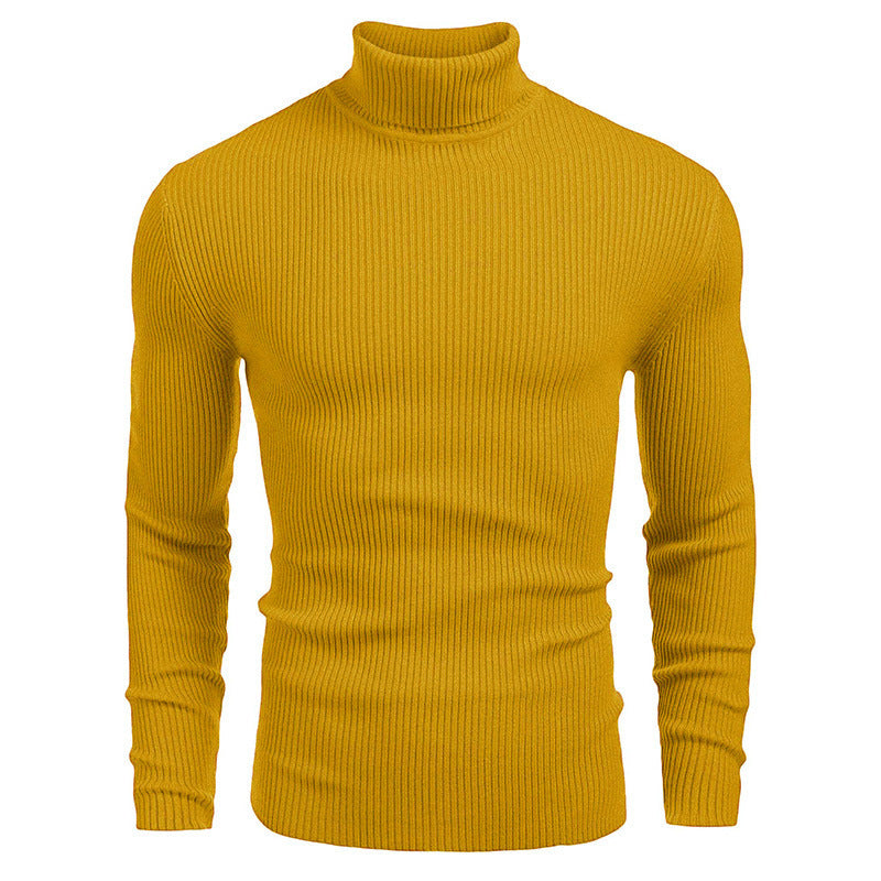 Herren Rollkragenpullover aus feinem Rippstrick Aliams